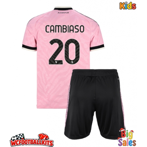Juventus Andrea Cambiaso #20 Replica Away Stadium Kit for Kids 2026-27 Short Sleeve (+ pants)